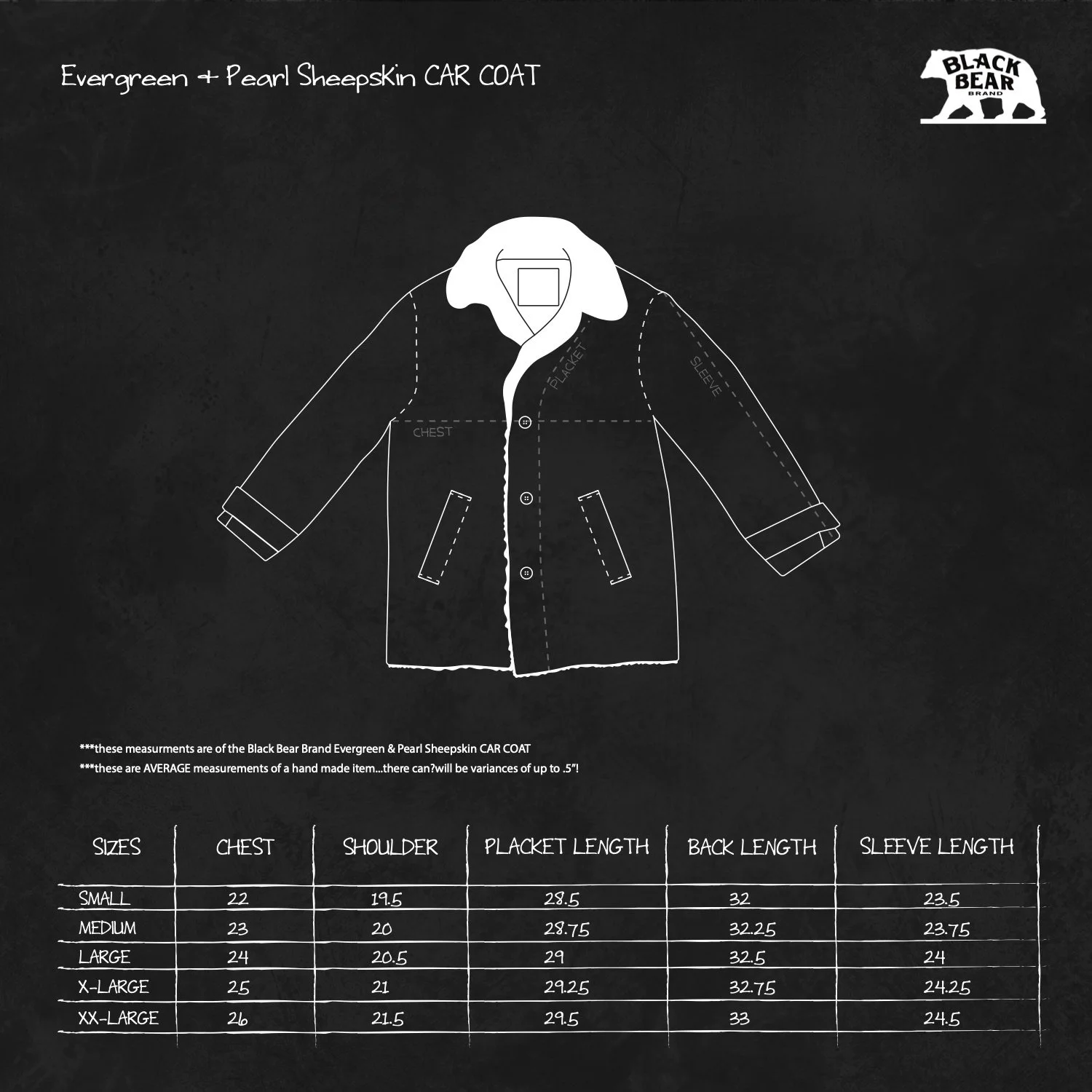 Black Bear Brand Evergreen & Pearl Sheepskin CAR COAT — Black Bear